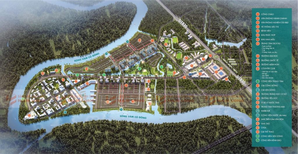 Mặt bằng tổng thể dự án Đại đô thị Waterpoint Nam Long